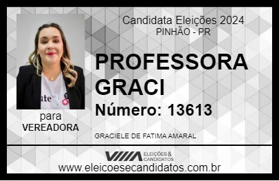 Candidato PROFESSORA GRACI 2024 - PINHÃO - Eleições