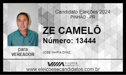 Candidato ZE CAMELÔ 2024 - PINHÃO - Eleições