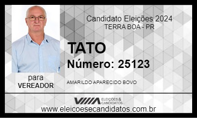 Candidato TATO 2024 - TERRA BOA - Eleições