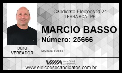 Candidato MARCIO BASSO 2024 - TERRA BOA - Eleições