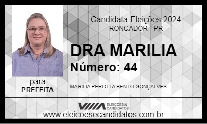 Candidato DRA MARILIA 2024 - RONCADOR - Eleições