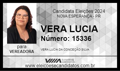 Candidato VERA LUCIA 2024 - NOVA ESPERANÇA - Eleições