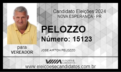 Candidato PELOZZO 2024 - NOVA ESPERANÇA - Eleições