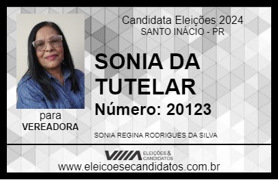 Candidato SONIA DA TUTELAR 2024 - SANTO INÁCIO - Eleições