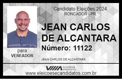 Candidato JEAN CARLOS DE ALCANTARA 2024 - RONCADOR - Eleições