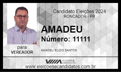 Candidato AMADEU 2024 - RONCADOR - Eleições