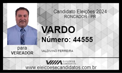 Candidato VARDO 2024 - RONCADOR - Eleições