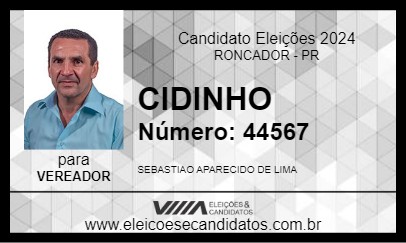 Candidato CIDINHO 2024 - RONCADOR - Eleições