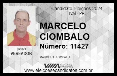 Candidato MARCELO CIOMBALO 2024 - IVAÍ - Eleições