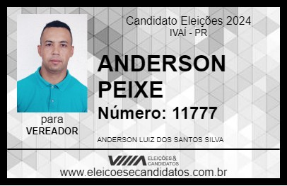 Candidato ANDERSON PEIXE 2024 - IVAÍ - Eleições