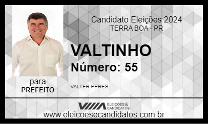 Candidato VALTINHO 2024 - TERRA BOA - Eleições