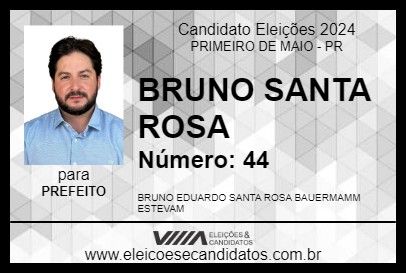 Candidato BRUNO SANTA ROSA 2024 - PRIMEIRO DE MAIO - Eleições