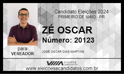 Candidato ZÉ OSCAR 2024 - PRIMEIRO DE MAIO - Eleições