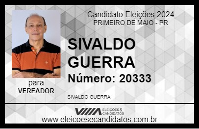 Candidato SIVALDO GUERRA 2024 - PRIMEIRO DE MAIO - Eleições