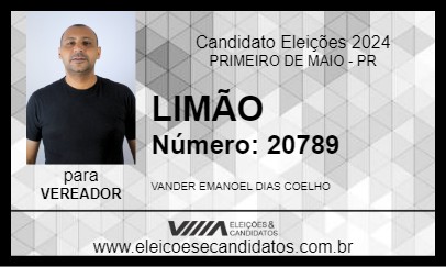 Candidato LIMÃO 2024 - PRIMEIRO DE MAIO - Eleições