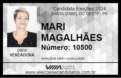 Candidato MARI MAGALHÃES 2024 - SANTA IZABEL DO OESTE - Eleições