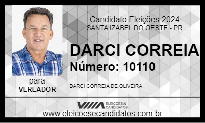 Candidato DARCI CORREIA 2024 - SANTA IZABEL DO OESTE - Eleições