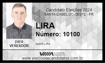 Candidato LIRA 2024 - SANTA IZABEL DO OESTE - Eleições