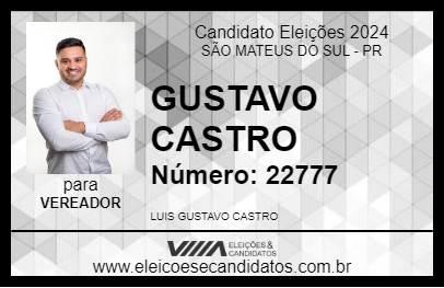 Candidato GUSTAVO CASTRO 2024 - SÃO MATEUS DO SUL - Eleições