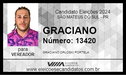 Candidato GRACIANO 2024 - SÃO MATEUS DO SUL - Eleições