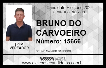 Candidato BRUNO DO CARVOEIRO 2024 - GRANDES RIOS - Eleições