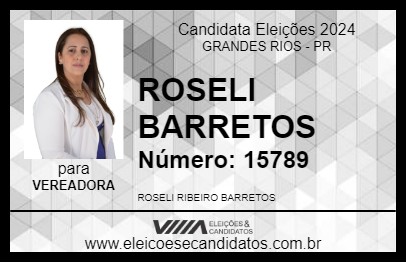 Candidato ROSELI BARRETOS 2024 - GRANDES RIOS - Eleições