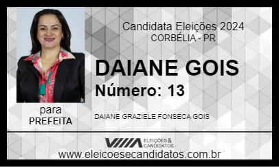 Candidato DAIANE GOIS 2024 - CORBÉLIA - Eleições