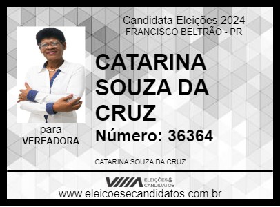 Candidato CATARINA SOUZA DA CRUZ 2024 - FRANCISCO BELTRÃO - Eleições