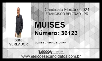 Candidato MUISES 2024 - FRANCISCO BELTRÃO - Eleições