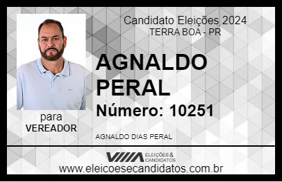 Candidato AGNALDO PERAL 2024 - TERRA BOA - Eleições