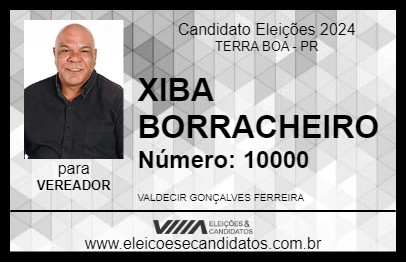 Candidato XIBA BORRACHEIRO 2024 - TERRA BOA - Eleições