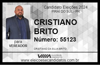 Candidato CRISTIANO BRITO 2024 - PIRAÍ DO SUL - Eleições