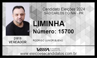 Candidato LIMINHA 2024 - SÃO CARLOS DO IVAÍ - Eleições