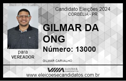 Candidato GILMAR DA ONG 2024 - CORBÉLIA - Eleições