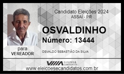 Candidato OSVALDINHO 2024 - ASSAÍ - Eleições