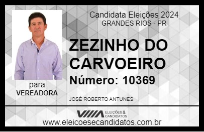 Candidato ZEZINHO DO CARVOEIRO 2024 - GRANDES RIOS - Eleições