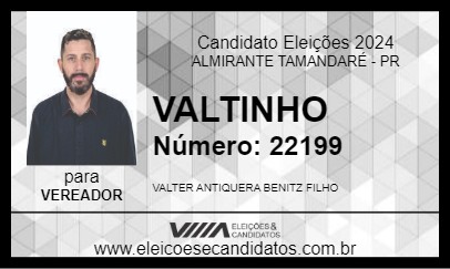 Candidato VALTINHO 2024 - ALMIRANTE TAMANDARÉ - Eleições