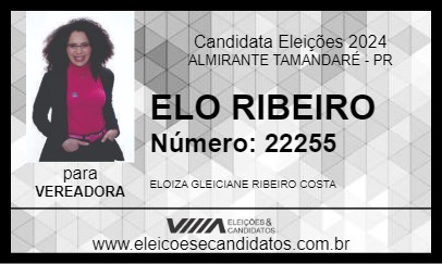 Candidato ELO RIBEIRO 2024 - ALMIRANTE TAMANDARÉ - Eleições