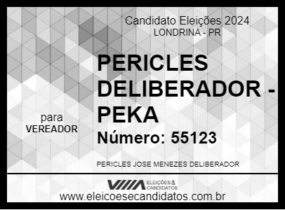 Candidato PERICLES DELIBERADOR - PEKA 2024 - LONDRINA - Eleições