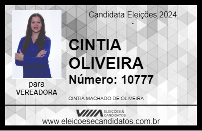 Candidato CINTIA OLIVEIRA 2024 - ALMIRANTE TAMANDARÉ - Eleições