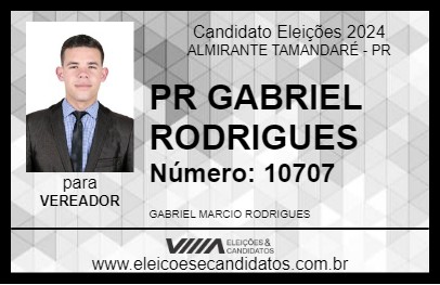 Candidato PR GABRIEL RODRIGUES 2024 - ALMIRANTE TAMANDARÉ - Eleições