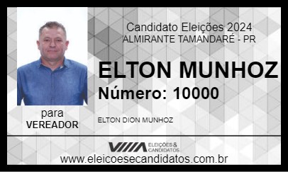 Candidato ELTON MUNHOZ 2024 - ALMIRANTE TAMANDARÉ - Eleições