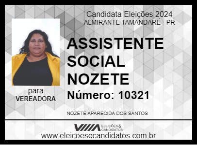 Candidato ASSISTENTE SOCIAL NOZETE 2024 - ALMIRANTE TAMANDARÉ - Eleições