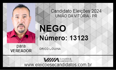 Candidato NEGO 2024 - UNIÃO DA VITÓRIA - Eleições