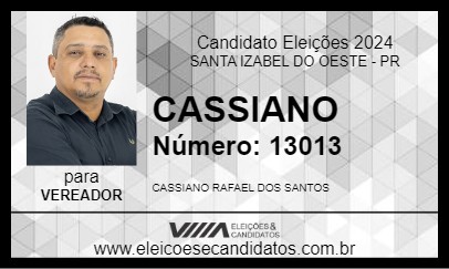 Candidato CASSIANO 2024 - SANTA IZABEL DO OESTE - Eleições