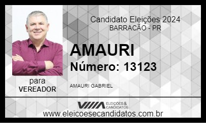 Candidato AMAURI 2024 - BARRACÃO - Eleições