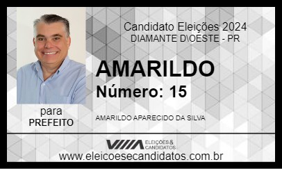 Candidato AMARILDO 2024 - DIAMANTE D\OESTE - Eleições