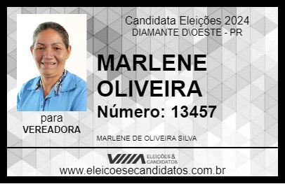 Candidato MARLENE OLIVEIRA 2024 - DIAMANTE D\OESTE - Eleições