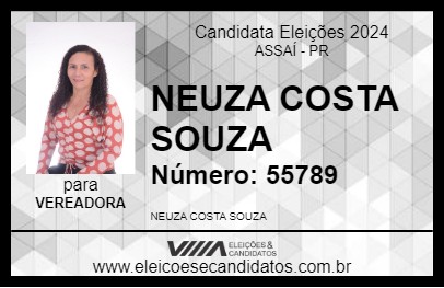 Candidato NEUZA COSTA SOUZA 2024 - ASSAÍ - Eleições