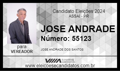 Candidato JOSE ANDRADE 2024 - ASSAÍ - Eleições